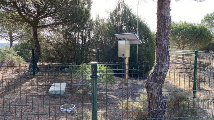 Vista exterior de uno de los lisímetros instalados en Doñana.