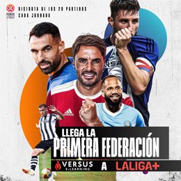 Promo de LALIGA+ sobre los partidos de la Primera Federación.