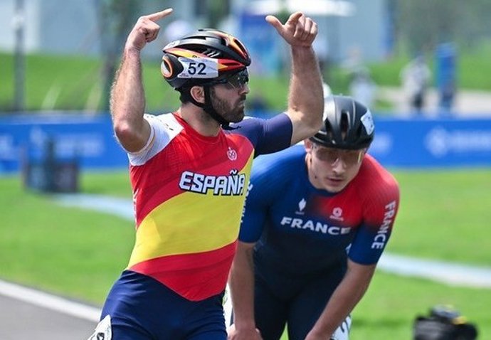 El velocista español 'Chevi' Guzmán en los Juegos Mundiales 2025.