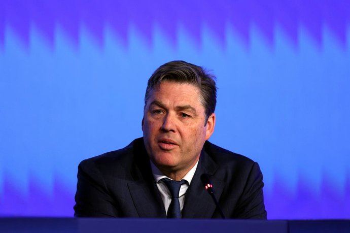 Archivo - FILED - 26 April 2024, United Kingdom, London: CEO of the English Premier League Richard Masters speaks during the 48th European Leagues General Assembly press conference at Nobu Hotel Portman Square. Photo: Steven Paston/PA Wire/dpa