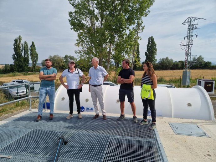El director del Instituto Aragonés del Agua, Luis Estaún, visita la depuradora de Bailo.