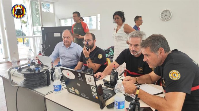 Puesto de mando en el incendio de Teresa de Cofrentes