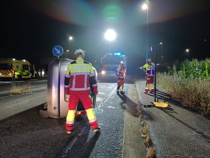 Accidente de tráfico en la N-634 en Anero
