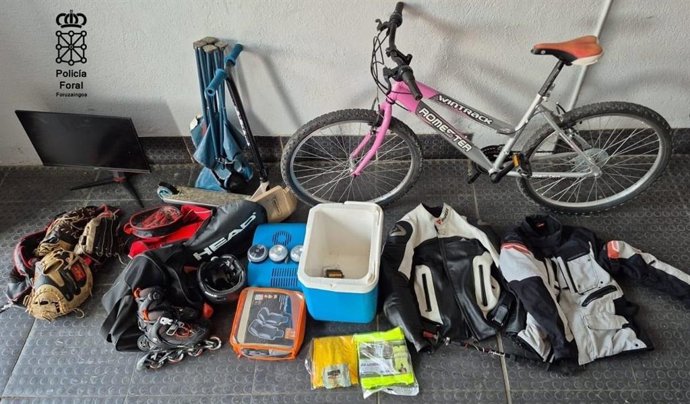 Parte del material interceptado