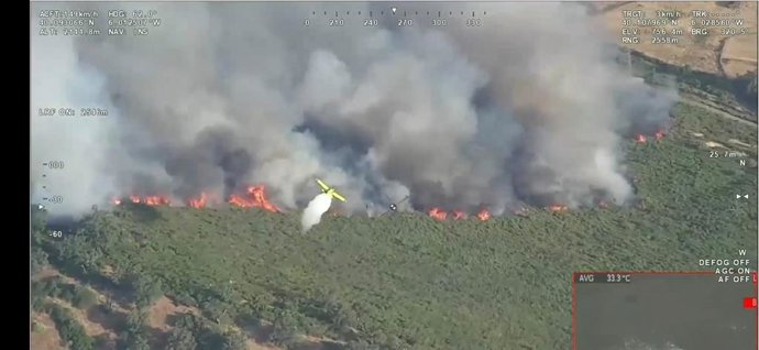 Incendio en Extremadura.