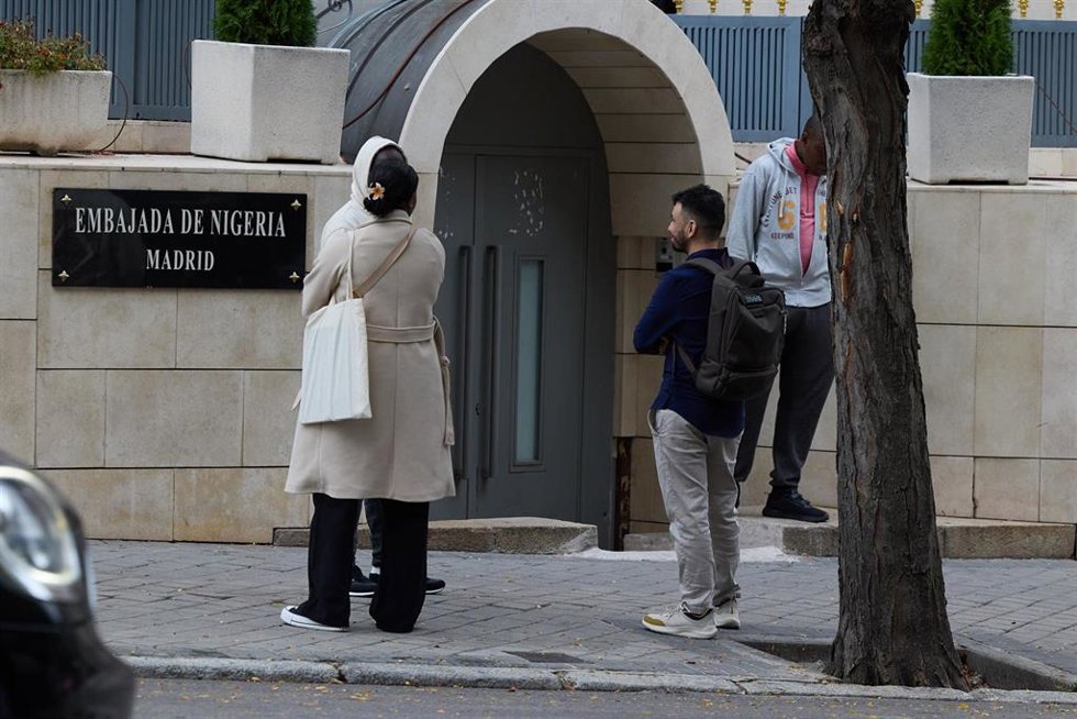 Archivo - Fachada de la Embajada de Nigeria, en Madrid (España)