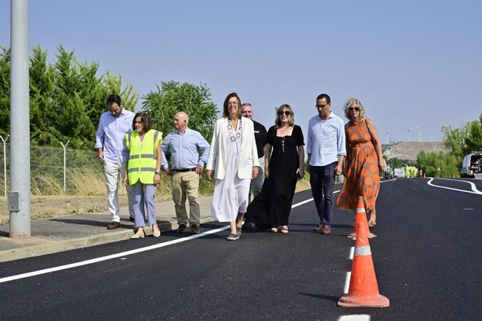 Visita a las obras de la carretera PP-4105.