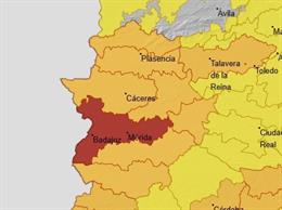 Aviso rojo por calor en Extremadura.