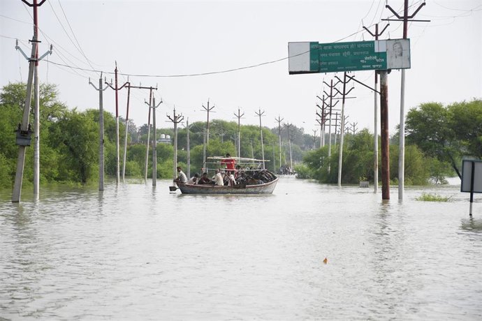 Inundaciones en Prayagraj (India)