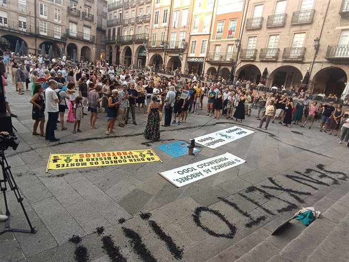 Manifestación en Ourense contra los incendios