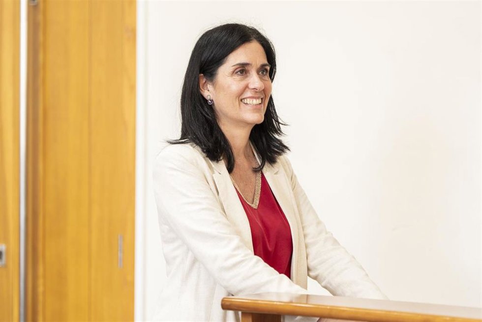 La secretaria general del PPdeG, Paula Prado, en rueda de prensa.