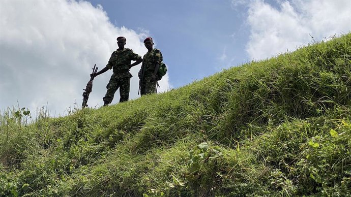 Archivo - GOMA, April 25, 2023  -- This photo taken on April 20, 2023 shows soldiers of the Regional Force formed by the East African Community (EAC) in Kilolirwe, North Kivu province, the Democratic Republic of the Congo (DRC). As the March 23 Movement (