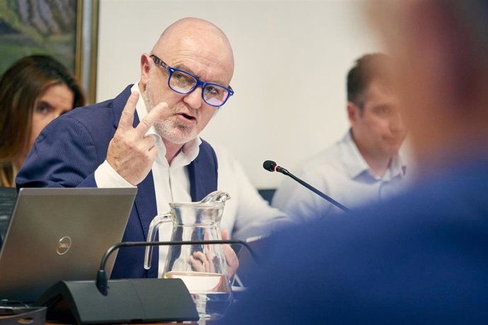 Archivo - El portavoz de UPN en el Parlamento de Navarra, Javier Esparza.