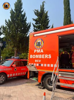 Puesto de mando del incendio de Teresa de Cofrentes