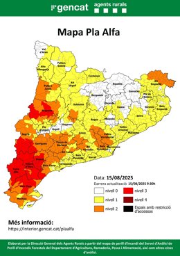 Mapa per a aquest dissabte