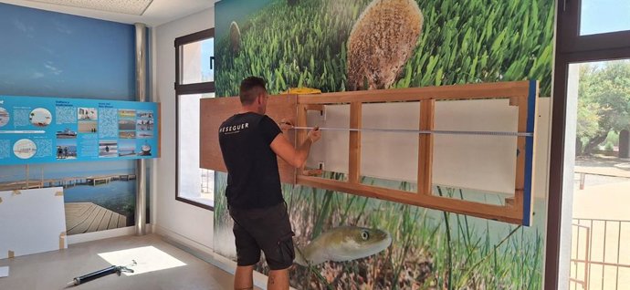 Trabajos de musealización en el Centro de Visitantes de Las Salinas