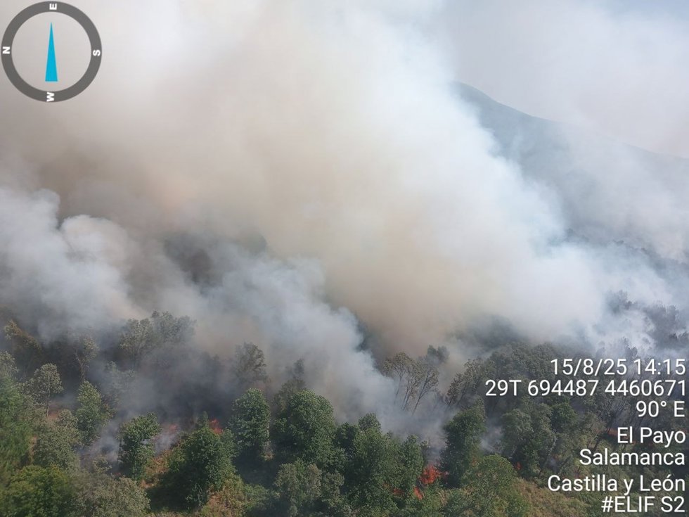 Incendio en El Payo (Salamanca)