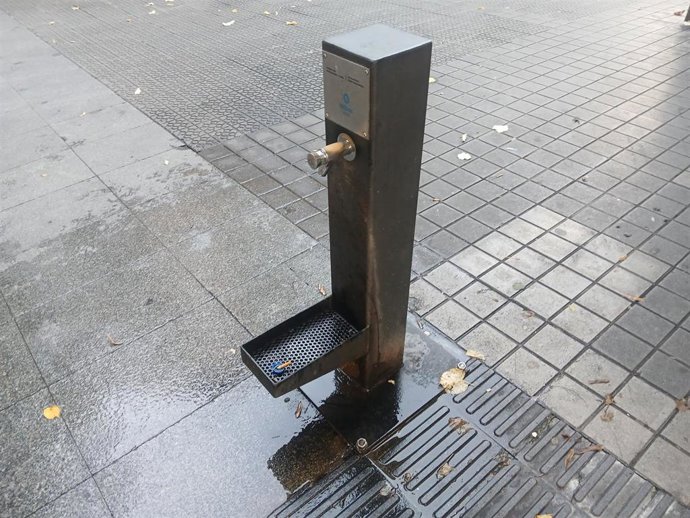 Fuente instalada en una calle de Bilbao