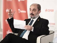 Los Reyes envían un telegrama de pésame a la familia de Javier Lambán