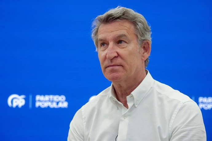 Archivo - Arquivo - O líder do PP, Alberto Núñez Feijóo, em uma entrevista à Europa Press