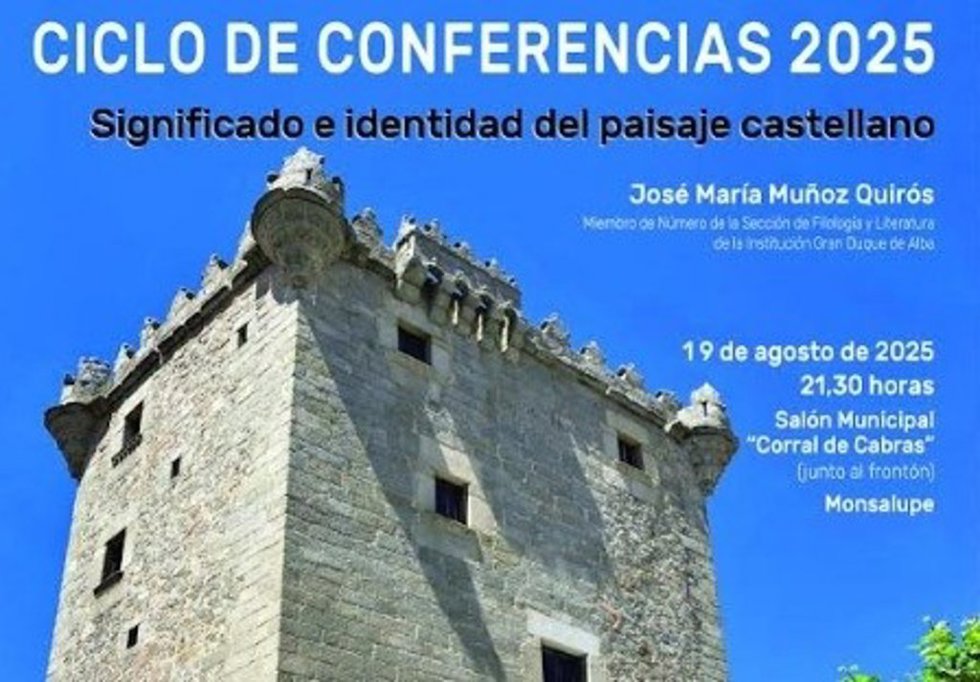El poeta José María Muñoz Quirós ofrece una conferencia sobre el "la identidad del paisaje castellano" en Monsalupe (Ávila)