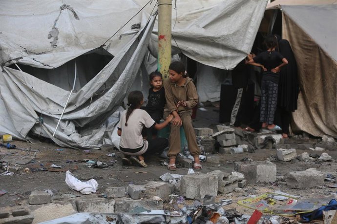 Imagen de archivo de niños palestinos en Gaza 