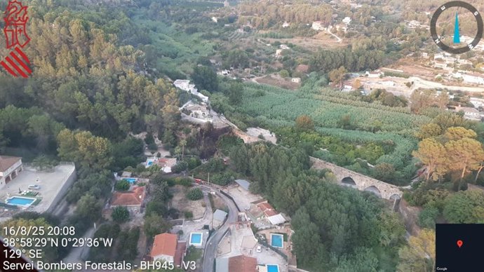 Incendio forestal en Xàtiva
