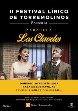 El II Festival Lírico de Torremolinos tendrá como protagonista a la zarzuela 'Los Claveles'