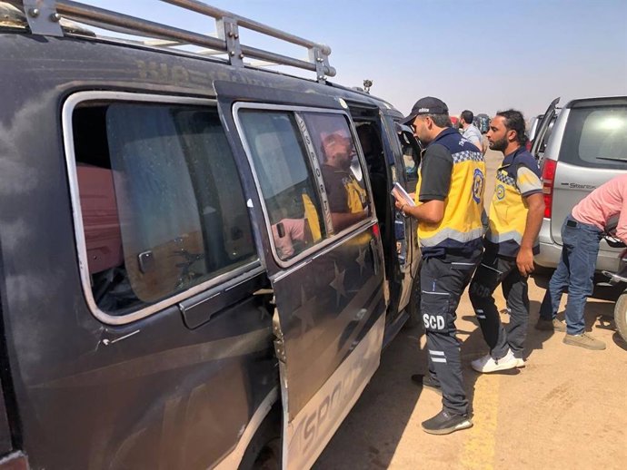 Miembros de la Defensa Civil Siria