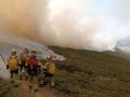Los medios de Aragón desplazados a León siguen la lucha contra los incendios de La Uña y Barniedo de la Reina