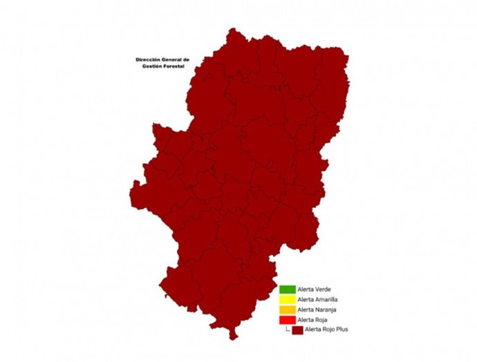 La alerta roja PLUS por riesgo extremo de incendios forestales en Aragón se extiende hasta el lunes