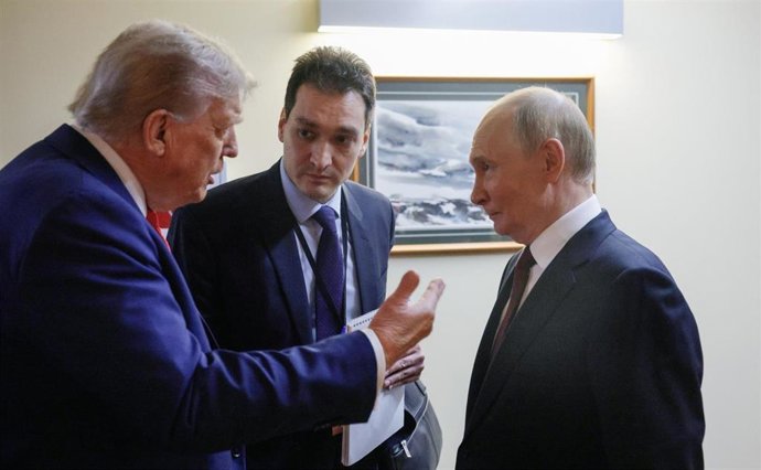 Donald Trump y Vladimir Putin durante la cumbre de Alaska (EEUU)