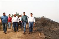 Sánchez visita junto a Mañueco la zona afectada por el incendio de Orallo en Villablino (León)