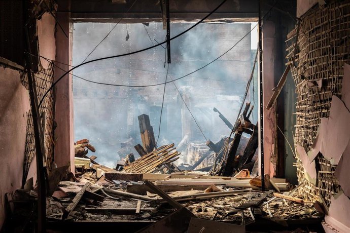 Archivo - Imagen de archivo de un ataque ruso contra Járkov. 