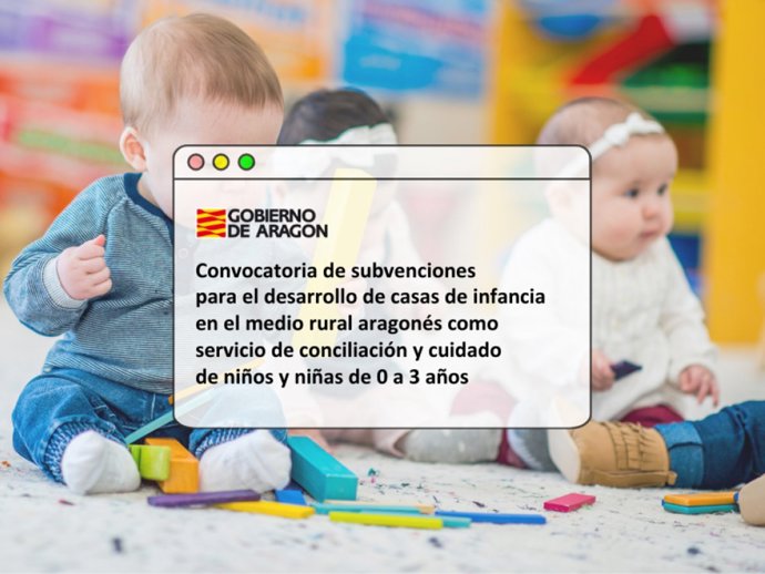 El Gobierno de Aragón publica la convocatoria para extender la red de casas de infancia en las tres provincias en 2025