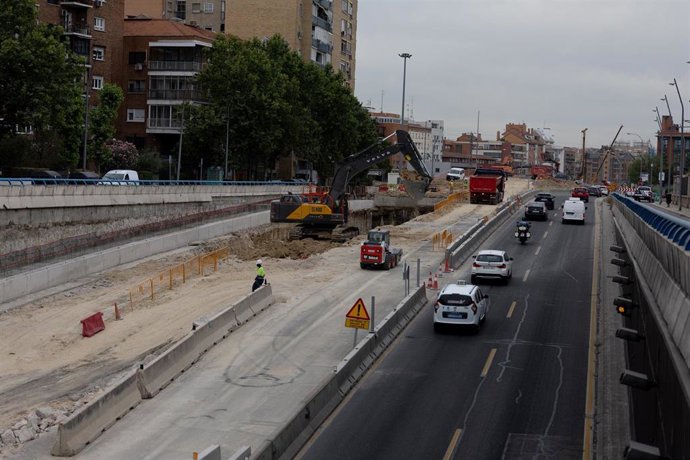 Vista de las obras de la autovía A5