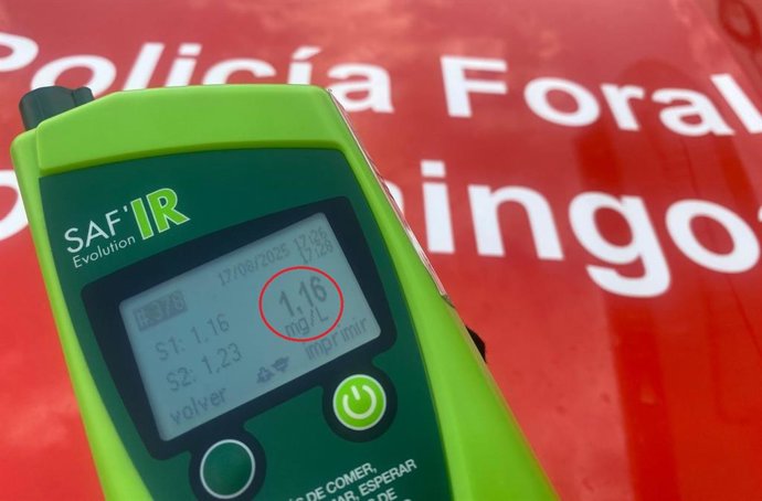 Tasa detectada en Tudela (NA160) con imputación del conductor.