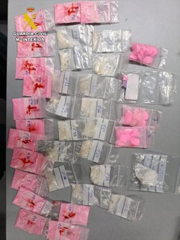 Parte de la droga incautada en el Aquasella.