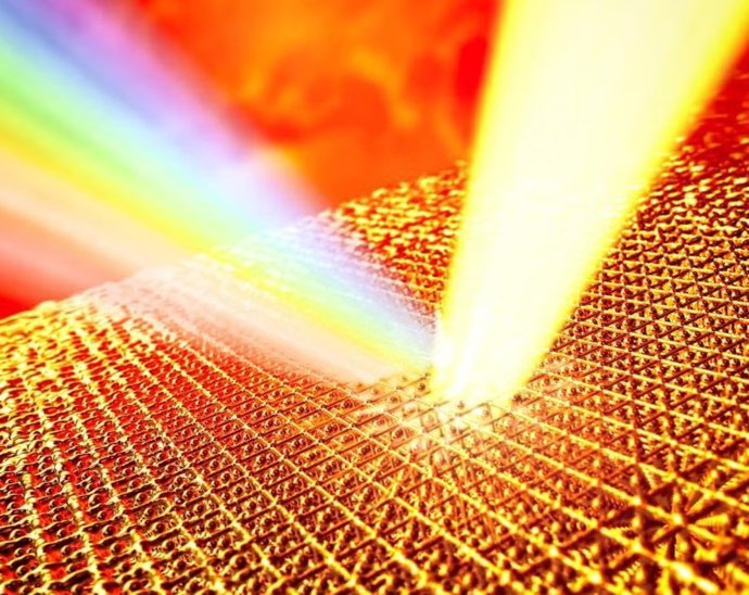Los investigadores del instrumento Matter in Extreme Conditions   (MEC) del SLAC utilizaron un láser para sobrecalentar una muestra de oro.
