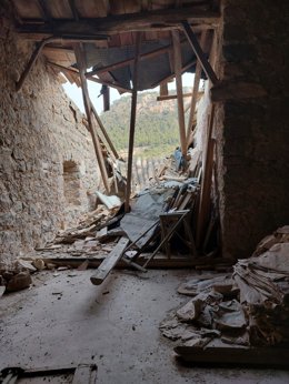 Se hunde parte del tejado de la Cartoixa de Valldemossa.