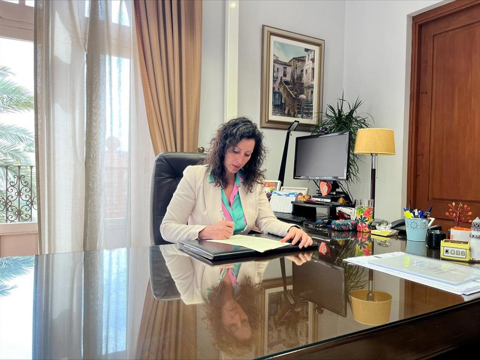 Archivo - La alcaldesa de Almería, María del Mar Vázquez (PP). 