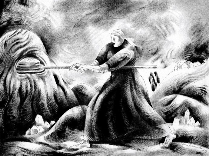 Criaturas de la 'Mitología leonesa', de Toño Benavides, se instalan en el monasterio de Sandoval de Villaverde (León).