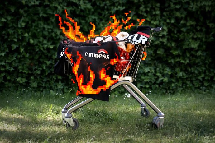 Einkaufswagen Pixel FlameKopie