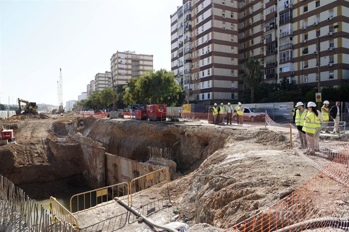 Obras del Metro en Sevilla.