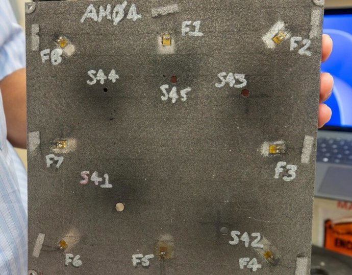 Registro de impactos en el nuevo sistema sometidoa a pruebas de laboratorio