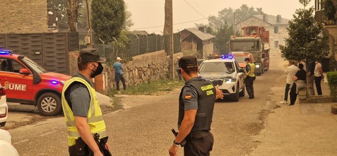 Evacuación de unas de las localidades afectadas.