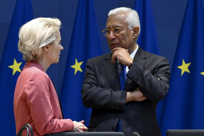 Archivo - Arquivo - O Presidente do Conselho Europeu, António Costa, e a Presidente da Comissão Europeia, Ursula von der Leyen.