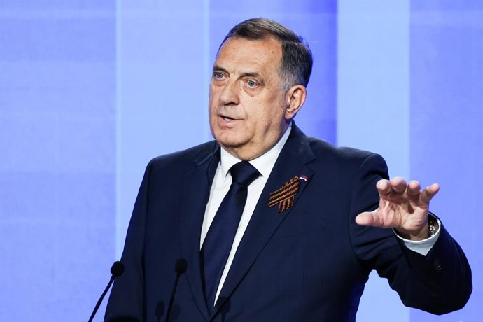 Archivo - RUSSIA, MOSCOW - MAY 8, 2025: The President of Bosnia and Herzegovina's Republika Srpska, Milorad Dodik, speaks at the Rossiya National Centre