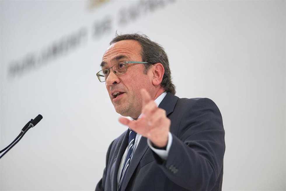 Archivo - El presidente del Parlament, Josep Rull, durante el 10 aniversario del 9N, en el Parlament de Cataluña, a 19 de noviembre de 2024, en Barcelona, Catalunya (España)