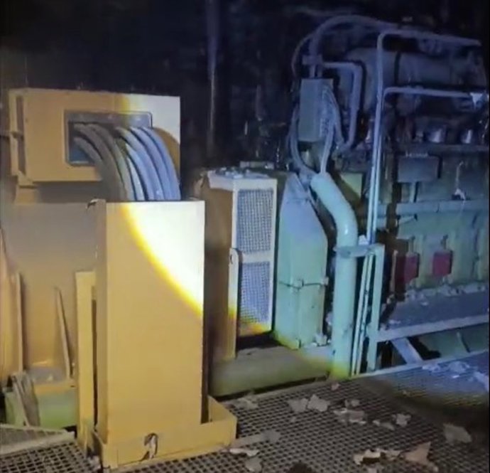 Incendio en un buque